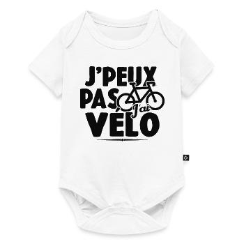 Je Peux Pas J'ai Vélo Cadeau Cycliste - Body à manches courtes Premium Bébé - blanc - Devant