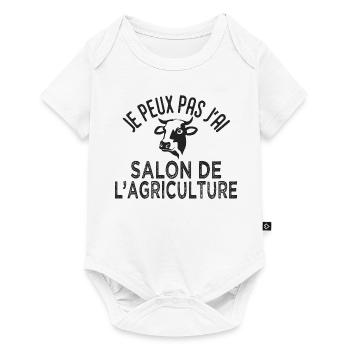 Agriculteur je peux pas jai salon de l agriculture - Body à manches courtes Premium Bébé - blanc - Devant
