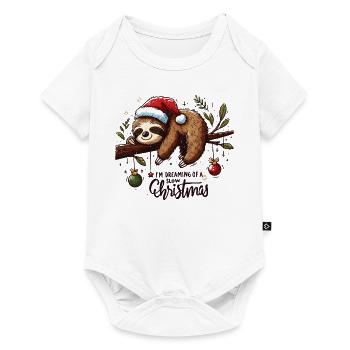 Faultier Sloth I'm dreaming of a slow Christmas - Baby Premium short-sleeve bodysuit - white - Front