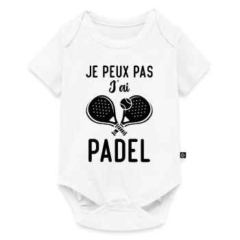 Je Peux Pas J'ai Padel - Body à manches courtes Premium Bébé - blanc - Devant