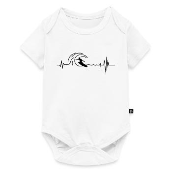 Surf Heartbeat Surf Surfer - Baby Premium short-sleeve bodysuit - white - Front