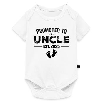 Promoted To Uncle Est 2025 Funny For New Uncle - Body à manches courtes Premium Bébé - blanc - Devant