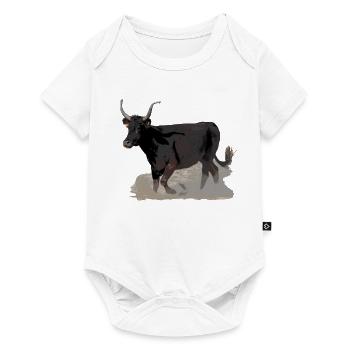 Taureau de Camargue noir - Body à manches courtes Premium Bébé - blanc - Devant