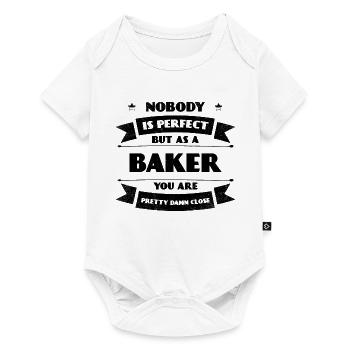 pâtisseries de cuisson de pain de boulangerie de boulanger parfait - Body à manches courtes Premium Bébé - blanc - Devant