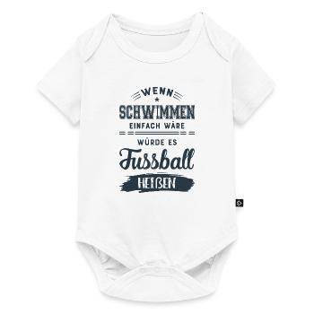 Schwimmen – Shirt Badehose baden Freibad Geschenk - Baby Premium Kurzarmbody - Weiß - Vorne