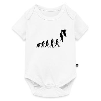 Evolution Klettern Bouldern Climbing Bergsteigen - Baby Premium Kurzarmbody - Weiß - Vorne