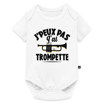 Je Peux Pas J'ai Trompette Instrument À Vent - Body à manches courtes Premium Bébé - blanc - Devant