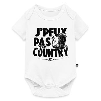 Je Peux Pas J'ai Country Cowboy Western Cadeau - Body à manches courtes Premium Bébé - blanc - Devant