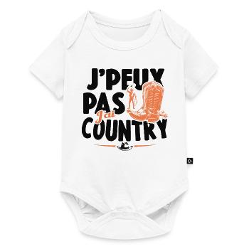 Je Peux Pas J'ai Country Cowboy Western Cadeau - Body à manches courtes Premium Bébé - blanc - Devant