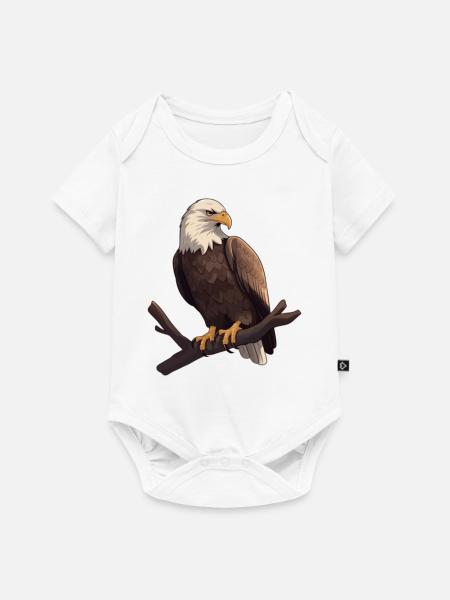 Weißkopfseeadler Adler Geschenk - Baby Premium Kurzarmbody - Weiß