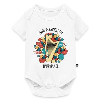 Harp Gift Musical Instrument Musician Plucking - Baby Premium short-sleeve bodysuit - white - Front