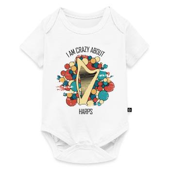 Harp Gift Musical Instrument Musician Plucking - Baby Premium short-sleeve bodysuit - white - Front