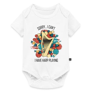 Harp Gift Musical Instrument Musician Plucking - Baby Premium short-sleeve bodysuit - white - Front