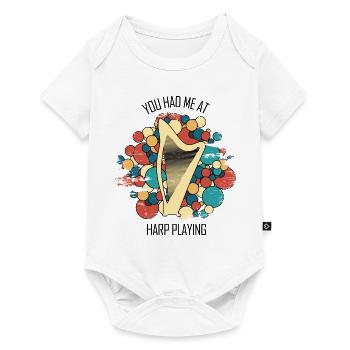 Harp Gift Musical Instrument Musician Plucking - Baby Premium short-sleeve bodysuit - white - Front