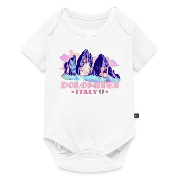 Dolomites Dolomites Souvenirs Randonnée Trois Pics - Body à manches courtes Premium Bébé - blanc - Devant