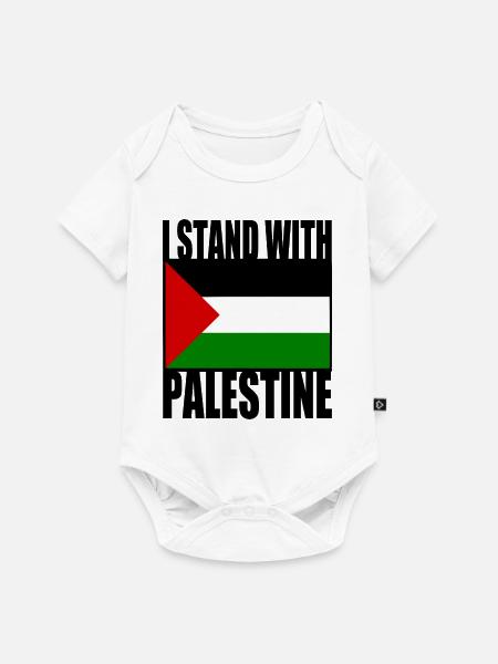 I stand with palestine - Baby Premium Kurzarmbody - Weiß