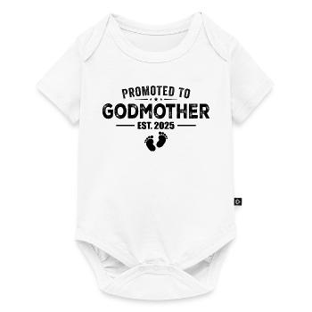 Promoted To Godmother 2025 - Funny New Godmother - Baby Premium short-sleeve bodysuit - white - Front