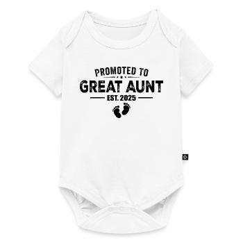 Promoted To Great Aunt 2025 Funny For New Aunt - Baby Premium short-sleeve bodysuit - white - Front
