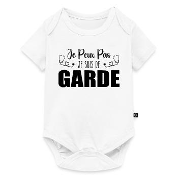 Je Peux Pas Je Suis De Garde Drôle Infirmier - Body à manches courtes Premium Bébé - blanc - Devant