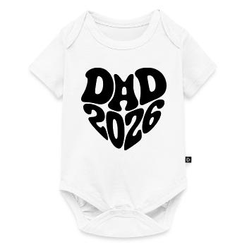 Dad 2026 Heart Shape Father Baby Heart Shape Dad 2026 - Baby Premium short-sleeve bodysuit - white - Front