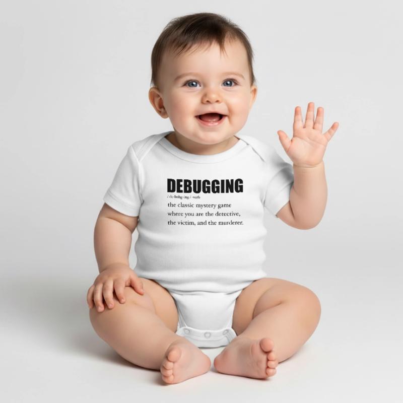 Programmer Debugging Definition Funny IT Developer Body à manches courtes Premium Bébé