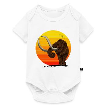 Beau mammouth au soleil idée cadeau de glace - Body à manches courtes Premium Bébé - blanc - Devant