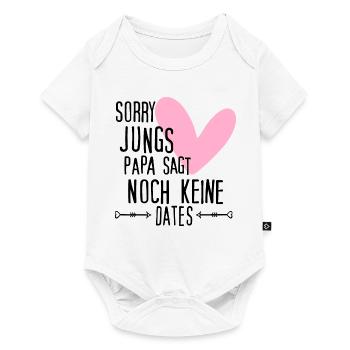 Papas Liebling - Baby Premium Kurzarmbody - Weiß - Vorne