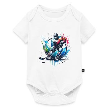 HockeyPlayers Winter Hockey - Baby Premium short-sleeve bodysuit - white - Front