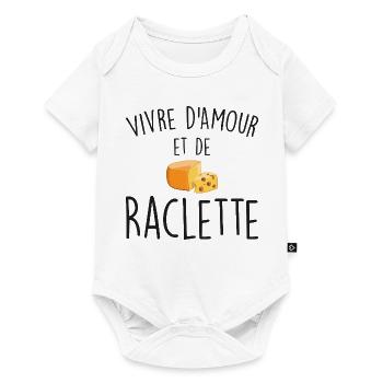 Leben von Liebe und Raclette - Baby Premium Kurzarmbody - Weiß - Vorne