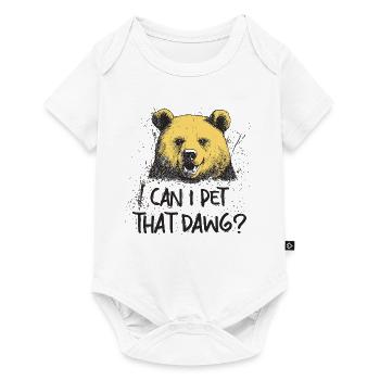 Can I Pet That Dog Bear Meme Funny Dog - Baby Premium short-sleeve bodysuit - white - Front