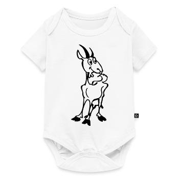 Ziegen Kitz - Baby Premium Kurzarmbody - Weiß - Vorne