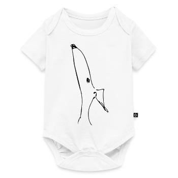 Windhundkopf - Baby Premium Kurzarmbody - Weiß - Vorne