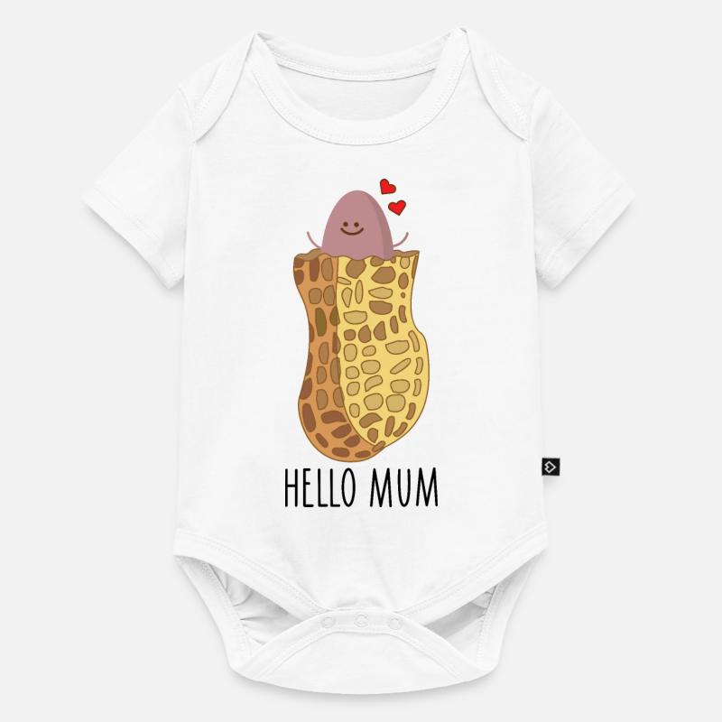 Naissance de bébé arachide (b) - Body à manches courtes Premium Bébé - blanc