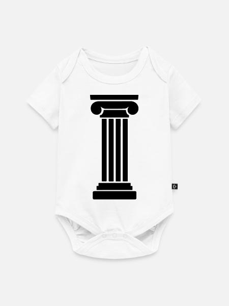 Griechische Säule - Baby Premium Kurzarmbody - Weiß