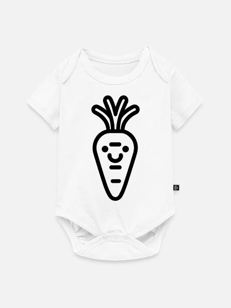 Karotte - Baby Premium Kurzarmbody - Weiß