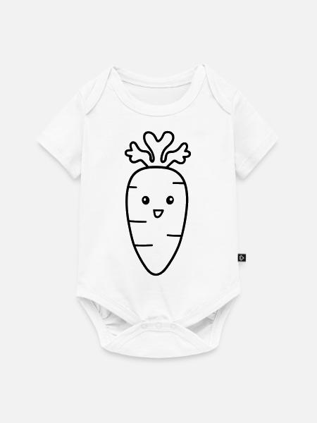 Karotte - Baby Premium Kurzarmbody - Weiß