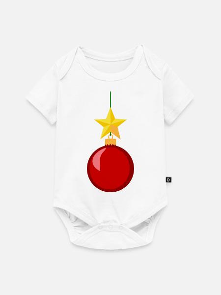 Christbaumschmuck - Baby Premium Kurzarmbody - Weiß