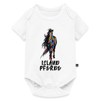 Cool Isländer Pferde Statement Islandpferde - Baby Premium Kurzarmbody - Weiß - Vorne