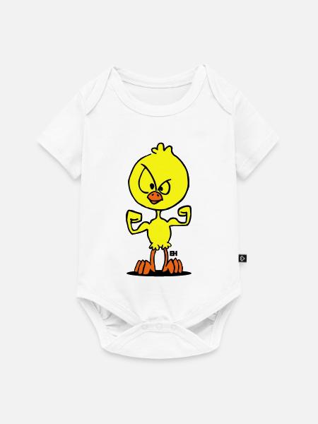 Defiant Duck Cartoon Illustration - Baby Premium short-sleeve bodysuit - white