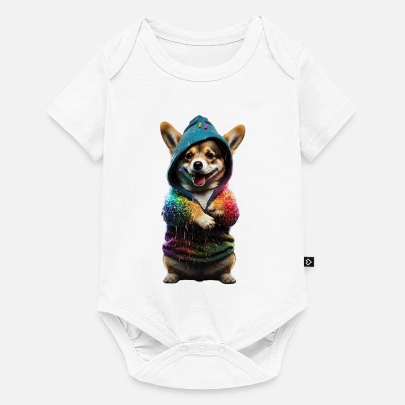 Pup élégant - Body à manches courtes Premium Bébé - blanc