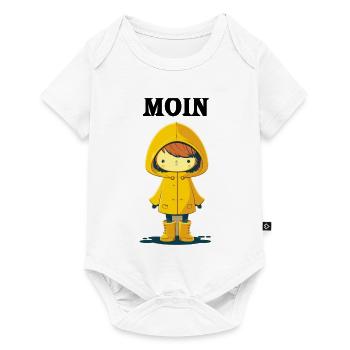 Moin - Baby Premium Kurzarmbody - Weiß - Vorne