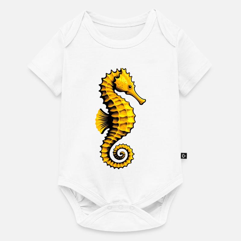 Hippocampe - Body à manches courtes Premium Bébé - blanc