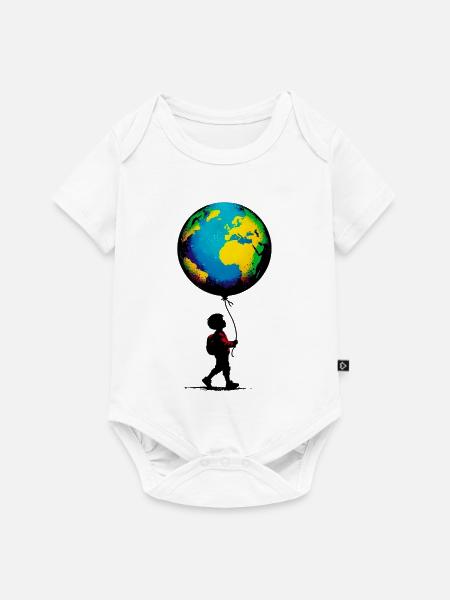 Planet Erde - Baby Premium Kurzarmbody - Weiß