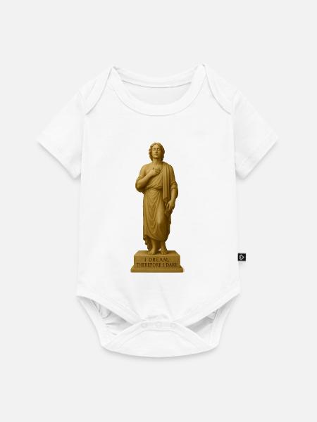 Meditative Statue mit inspirierendem Zitat - Baby Premium Kurzarmbody - Weiß