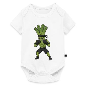 Leek Boxer Martial Arts Spring Onion Boxing Art - Baby Premium short-sleeve bodysuit - white - Front
