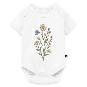 Meadow Flowers Watercolor - Baby Premium short-sleeve bodysuit - white - Front