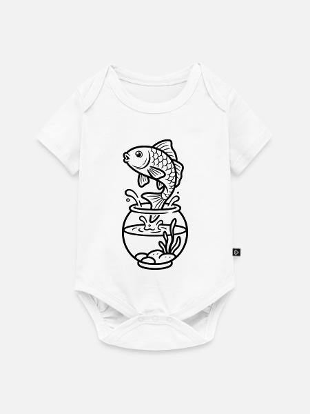 Goldfische - Baby Premium Kurzarmbody - Weiß