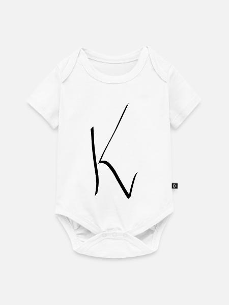 Buchstabe K - Baby Premium Kurzarmbody - Weiß
