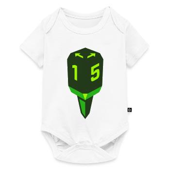 Golf Tee Abschlag Logo - Baby Premium Kurzarmbody - Weiß - Vorne