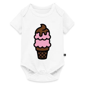 Eiswaffel Eiscreme Icon - Baby Premium short-sleeve bodysuit - white - Front